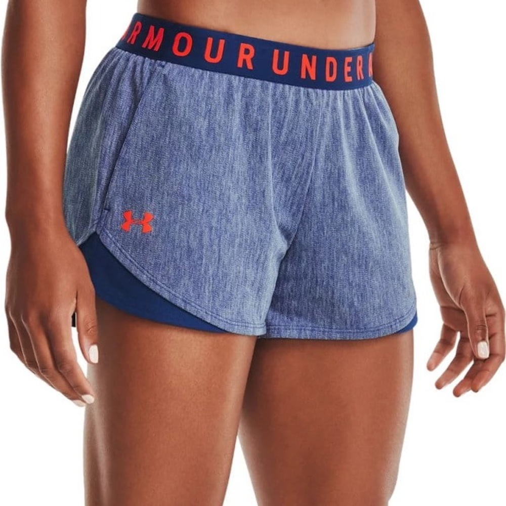 Under Armour Women's Heathered Blue Athletic Shorts